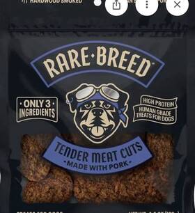 Rare Breed 017082017116 21 Pack Tender Meat Cuts Made With Pork 4.5 Oz Per Package Dog Treat