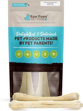 118000-10-2 Raw Paws 10-inch Compressed Rawhide Bones For Dogs 1 Count Pack Of 2