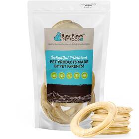 119700-10 Raw Paws 6-inch Compressed Rawhide Rings For Dogs 10-count - Packed In The U