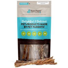 Raw Paws 850006873234 Natural Lamb Pizzle Twists For Dogs - 5-9 Inch 10-ct Usa Packed La
