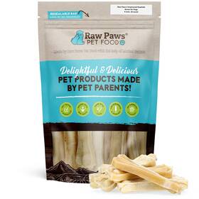 Raw Paws 854821006709 Compressed Rawhide Bones For Dogs 4-inch 10-ct - Packed In Usa Small Dog