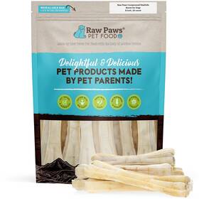 Raw Paws 859125007490 Compressed Rawhide Bones For Dogs 8-inch 10-count - Packed In Usa