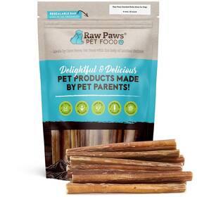 Raw Paws 859125007773 Standard Bully Sticks For Small Dogs 6 Inch 10 Pack - Low Odor Junior Ch