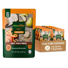 Real Food Blends 313027384320 Select Turkey Pears And Pumpkin Pureed Meal For Feeding T