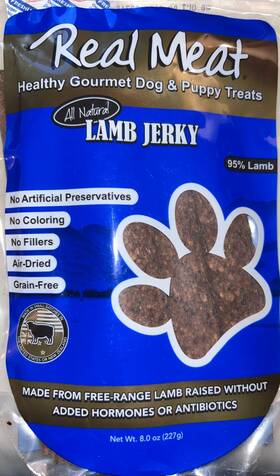 Real Meat Company 854893008113 Brand Lamb Jerky Dog Treats All Natural