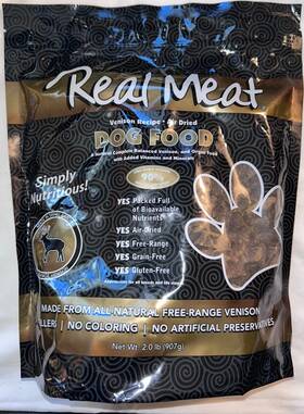 Real Meat Company 854893008526 The Brand Dog Food Venison Recipe Air Dried All Natural