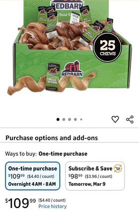 278127 Redbarn Bully Spring Beef Sticks For Adult Dogs 25 Count