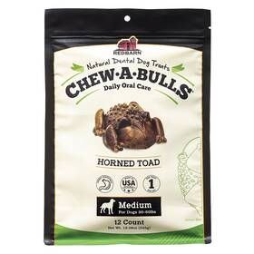 Redbarn Pet Products 785184011270 Chew-a-bulls Size Medium Shape Toad 12-count Pack Of 1