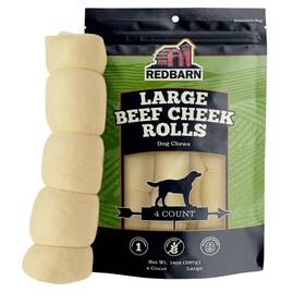 Redbarn Pet Products 785184255537 All-natural Large Beef Cheek Rolls For Dogs Uncoated - Single Ingredi