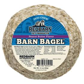 Redbarn Pet Products 785184990728 Peanut Butter Filled Barn Bagel Premium Dog Treats 30