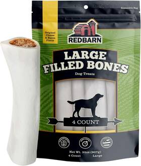 Ec416032 Redbarn Pet Products Large Filled Dog Bones Cheese And Bacon Flavor - 2 Pound Pack Of 1