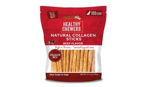 Rewardables 813432019140 Healthy Chewers Natural Collagen Beef Sticks For Dogs 100 Count High Protein