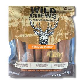 Rewardables 813432019829 Hide Free Dog Chews Venison -large-12 Count -2.9 Lbs