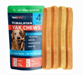 Rexipets 810156510052 100% Natural Yak Cheese Himalayan Made Dog Chews Lactose Free 4 Pack Lg Rexipets 810156510052 100% Natural Yak Cheese Himalayan Made Dog Chews Lactose Free 4 Pack Lg