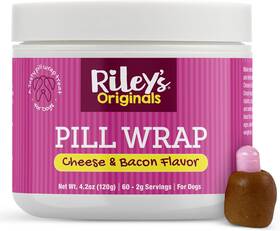 6037 Rileys Pill Wrap For Dogs - Delicious Cheese And Bacon Flavored Paste Do