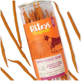 Rileys 850013260300 Slims Dried Sweet Potato Dog Treats - Dehydrated Chews For Dogs Single Ingr
