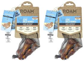 81019-2pk-nan Roam Pet Treats Small Ostrich Dog Chew Treat 4.2 Ounce Pack Of 2