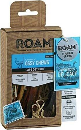 Roam Pet Treats 818782021461 Ossy Chews Dog Single Sourced Novel Proteins Long Lasting Made