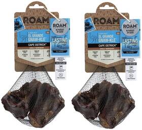 81025 Roam Pet Treats 818782021515 El Grande Gnawkles Medium -2 Ct Bones