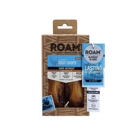 Roam Pet Treats 818782021539 Ossy Chops 2pk Dog Novel Proteins Ostrich Chews