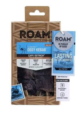 Roam Pet Treats 818782021553 Ossy Kebab 2pk Dog Novel Proteins Ostrich Chews