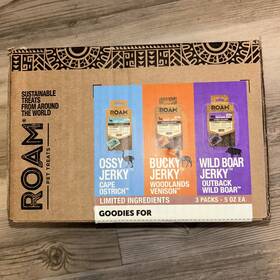 Roam Pets 818782025254 Lot 3 Dog Treats Wild Boar Ostrich Version Jerky 3x 5 Oz