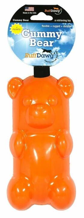 Ruff Dawg 696486330535 Gummy Bear Rubber Dog Toy Assorted Neon Colors