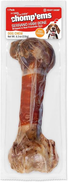 75211 Ruffin It Chompftems Serrano Ham Bone Wrapped With 1 Count Pack Of Brown