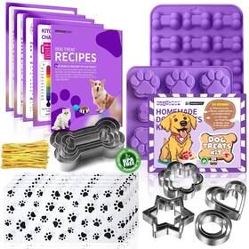 23121 Rugvomwm 123 Pcs Homemade Dog Treat Molds And Cutters Including 2 Silicone 5