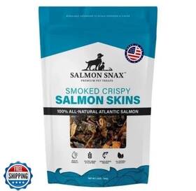 1896728 Salmon Snax New Smoked Crispy Skins Dog Treats 12oz Usa Made