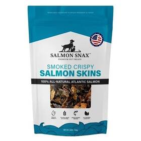 Salmon Snax 850003301600 Pet Dog Treats Smoked Crispy Skin All Natural Atlantic