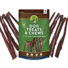 12incrunchy Sancho & Lolas Closet Usa 12-inch Steer Sticks By And Lola S 8 Ounces 100% Natural 100