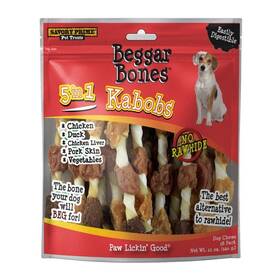 Savory Prime 810359003641 Beggar Bone 5 In 1 Kabobs Dog Treats Savory Prime 810359003641 Beggar Bone 5 In 1 Kabobs Dog Treats