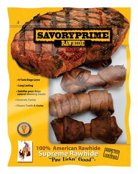 Savory Prime 810359009049 904 White All Size Dogs Adult Beef Flavor Knotted Bone 4 To 5 Inch