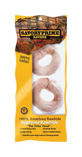 Savory Prime 810359009056 Beef Rawhide Bone 4 In Adult Medium Large Dog Chew