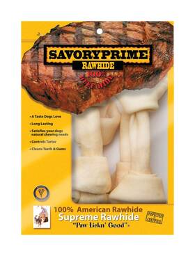 Savory Prime 810359009971 Large Adult Knotted Bone Natural 8-9 In