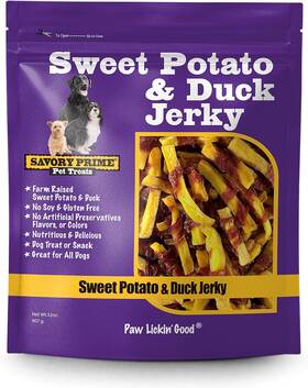 Savory Prime Pet Treats 313049573580 Sweet Potato And Duck Jerky Wrap Dog Made With 100% Real