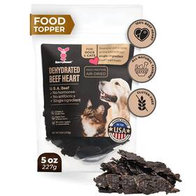 Savvybeast 860234001163 Dehydrated Beef Heart For Dog Treats 5 Ounce Pack Of 1 Natural
