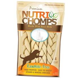 Nt012v Scott Pet Products Inc. Nutrichomps Dog Chews 6-inch Braids Easy To Digest 4 Count Pack Of 1 Milk