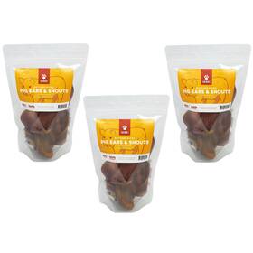 8131 Scout & Zoes And Pig Ears Snouts 3 Packs 4oz Bags Dog Treats Crunchy Butcher