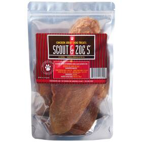 Sz-8999 Scout & Zoes And Chicken Breast Jerky - 4oz Dog Cat Treats Dehydrated Pet Chew
