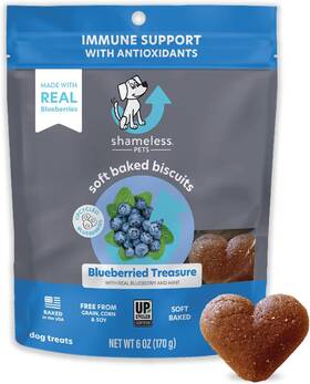 Shameless Pets 445003510508 Soft-baked Dog Treats Blueberried Treasure - Natural And Healthy D