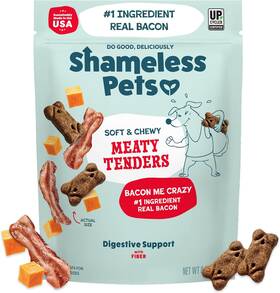 Shameless Pets 744759432827 Soft And Chewy Dog Treats Bacon Me Crazy Meaty Tenders 8oz Real