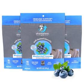 Shameless Pets 850010897172 Soft-baked Dog Treats Blueberried Treasure - Natural And Healthy Chews Wit