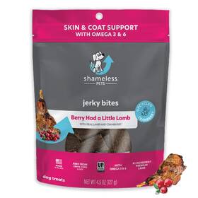 Shameless Pets 850010897257 Jerky Bites Berry Had A Little Lamb 4.5oz