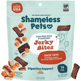 Shameless Pets 850033737097 Jerky Bites Treats Duck-tato - Healthy Dog Chews For Digestion Support With