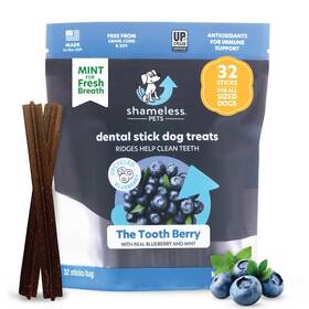 Shameless Pets 850033737806 Toothberry Dental Chews For Dogs - Sticks Treats Dog Breath Fresh Shameless Pets 850033737806 Toothberry Dental Chews For Dogs - Sticks Treats Dog Breath Fresh