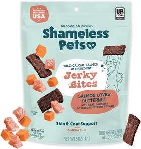 89721 Shameless Pets Jerky Dog Treats Salmon Loves 1 Count Pack Of Pink