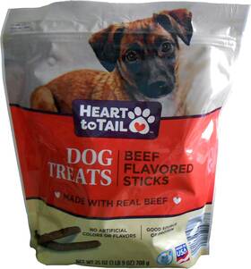 Shep 041498196387 Heart To Tail Dog Treats Beef Flavored Sticks 25 Oz 1.56 Pound Pack Of 1