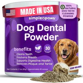 Sp-dp-60 Simple Paws Dog Dental Powder For Teeth Cleaning - Dogs Bad